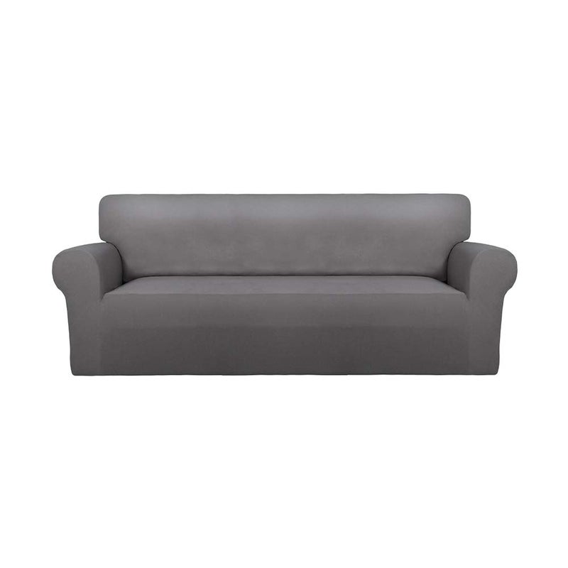 PureFit Super Stretch Sofa Slipcover â€“ Spandex Non Slip Soft Couch Sofa Cover, Washable Furniture Protector with Non Skid Foam and Elastic Bottom for Kids, Pets ï¼ˆOversized Sofa, Light Gray - Image 1